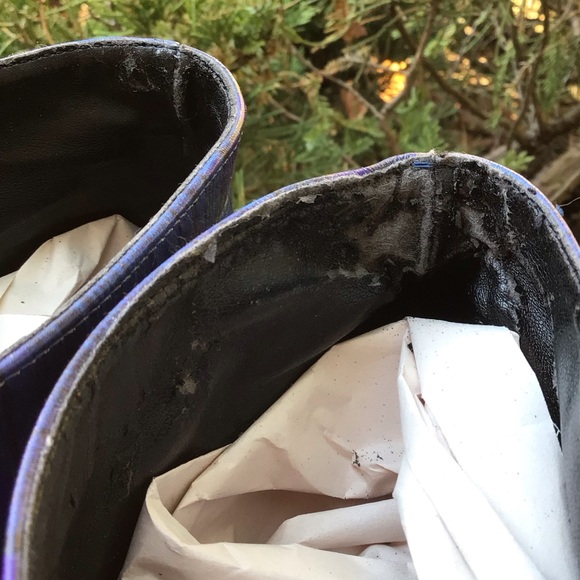 ICON (8M) WOMEN’S  Lace-upLeather Suede booties, Art design accent, Pre-owned. - Picture 9 of 10